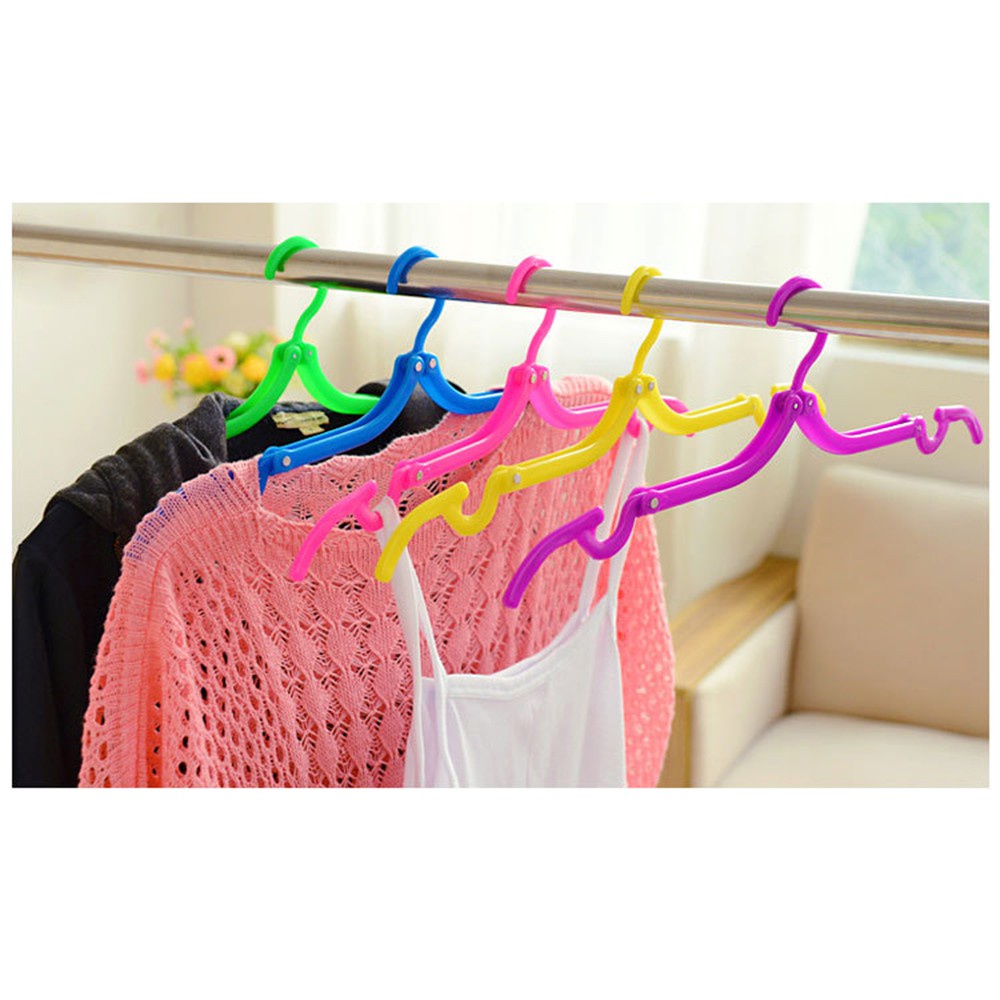 [Tổng Kho Sỉ] Móc Nhựa Treo Quần Áo Du Lịch Đa Năng Gấp Gọn - Móc Quần Áo Có Kẹp Thông Minh