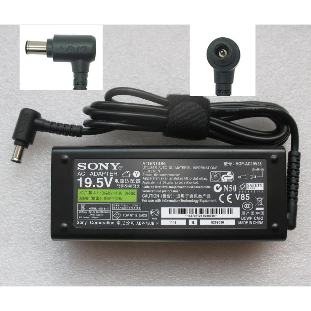 Sạc laptop SONY 19.5V 4.7A / 3.9A ZiN CHÍNH HÃNG CAO CẤP - sạc sony vaio - sạc sony