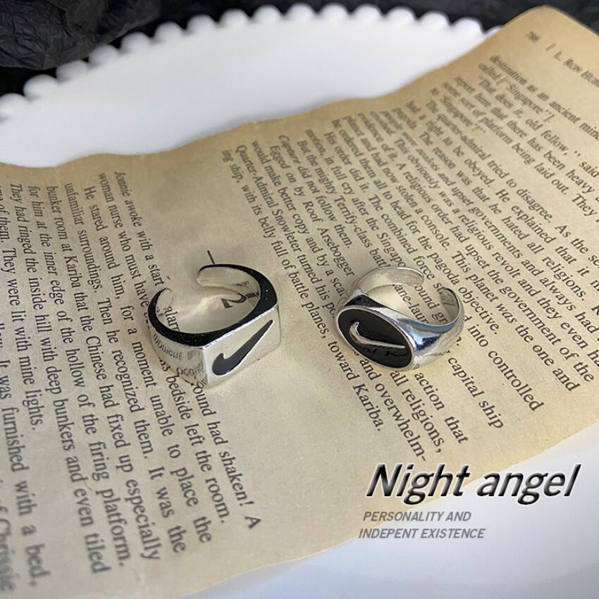 Nhẫn AY thiết kế đơn giản phong cách hiphop cho nam nữ