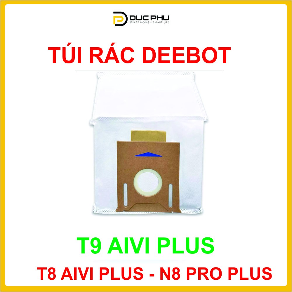 Túi chứa rác dành cho thùng rác tự động Robot Deebot T8 Aivi Plus, T9 Aivi Plus, N8 Pro Plus, T9 Plus