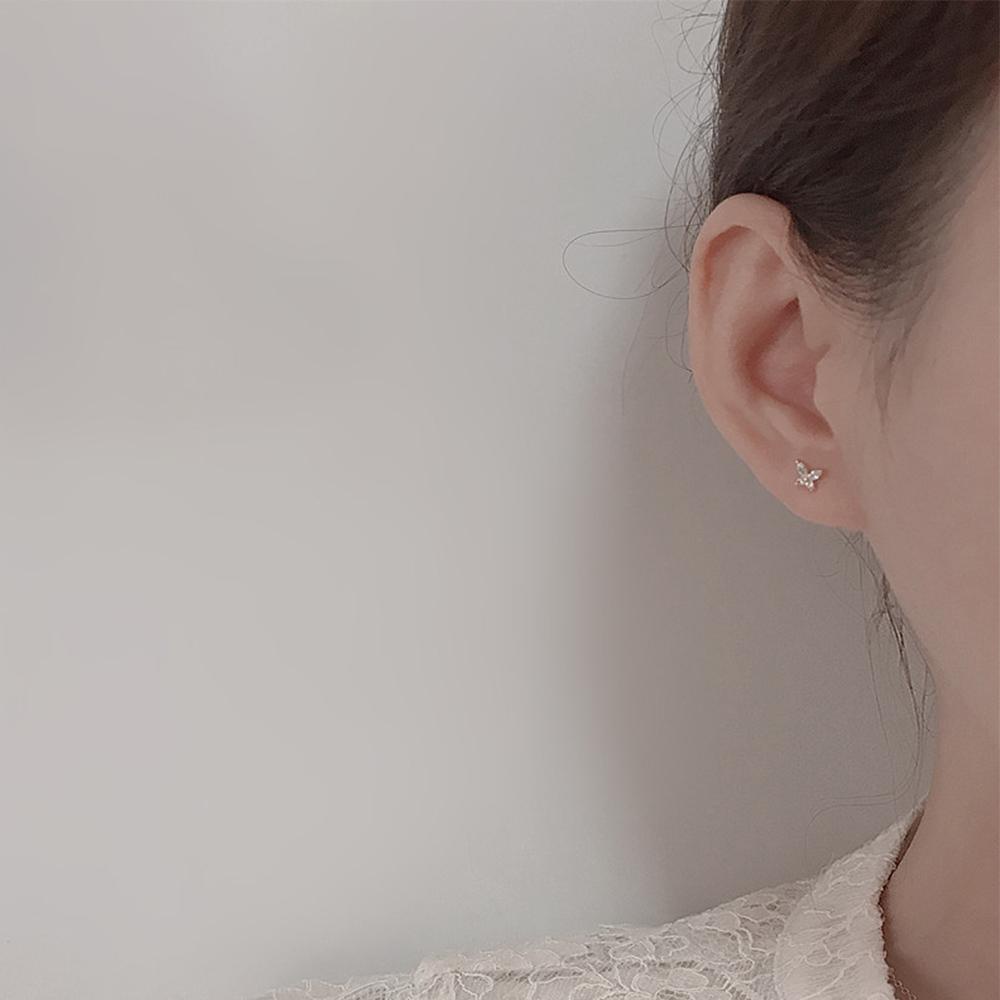 Khuyên Tai Hình Bướm Đính Đá Zircon Làm Quà Tặng Cho Nữ|Tiệc Tùng Tinh Tế|Trang Sức Thời Trang Cho Nữ