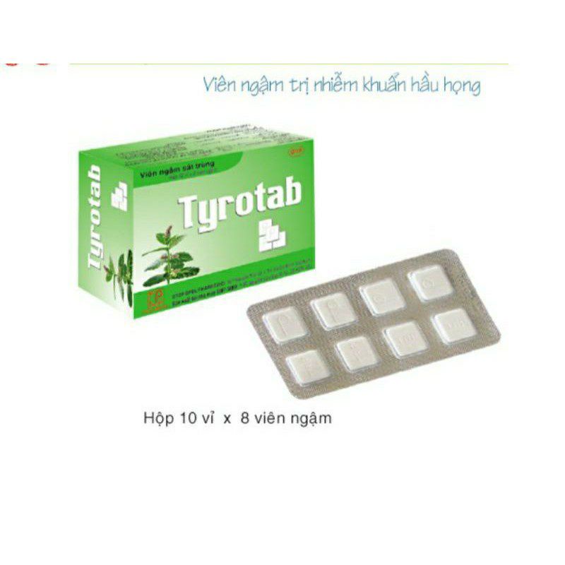 Kẹo ngậm Tyrotab hộp 10 vỉ x 8 viên