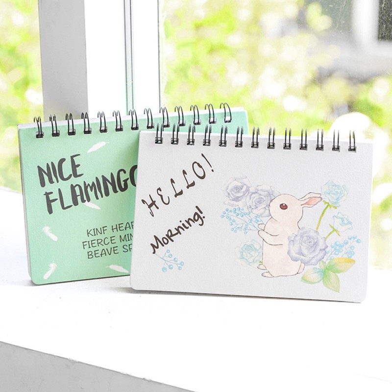 4 Packs Notebook Coil Mini Cute Portable Notebook Notepad Memo for Home School