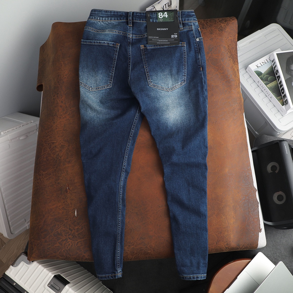 Quần Jean Nam Skinny Green Ess Blue , Chất Vải Cotton Pha Spandex Thoải Mái , QJ004097 ,SOMEHOW