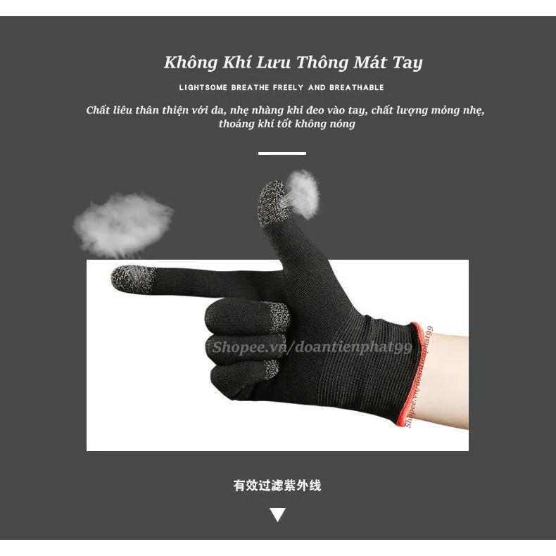 ***Găng tay chơi game cảm ứng 5 ngón chống mồ hôi Telefinger Gloves