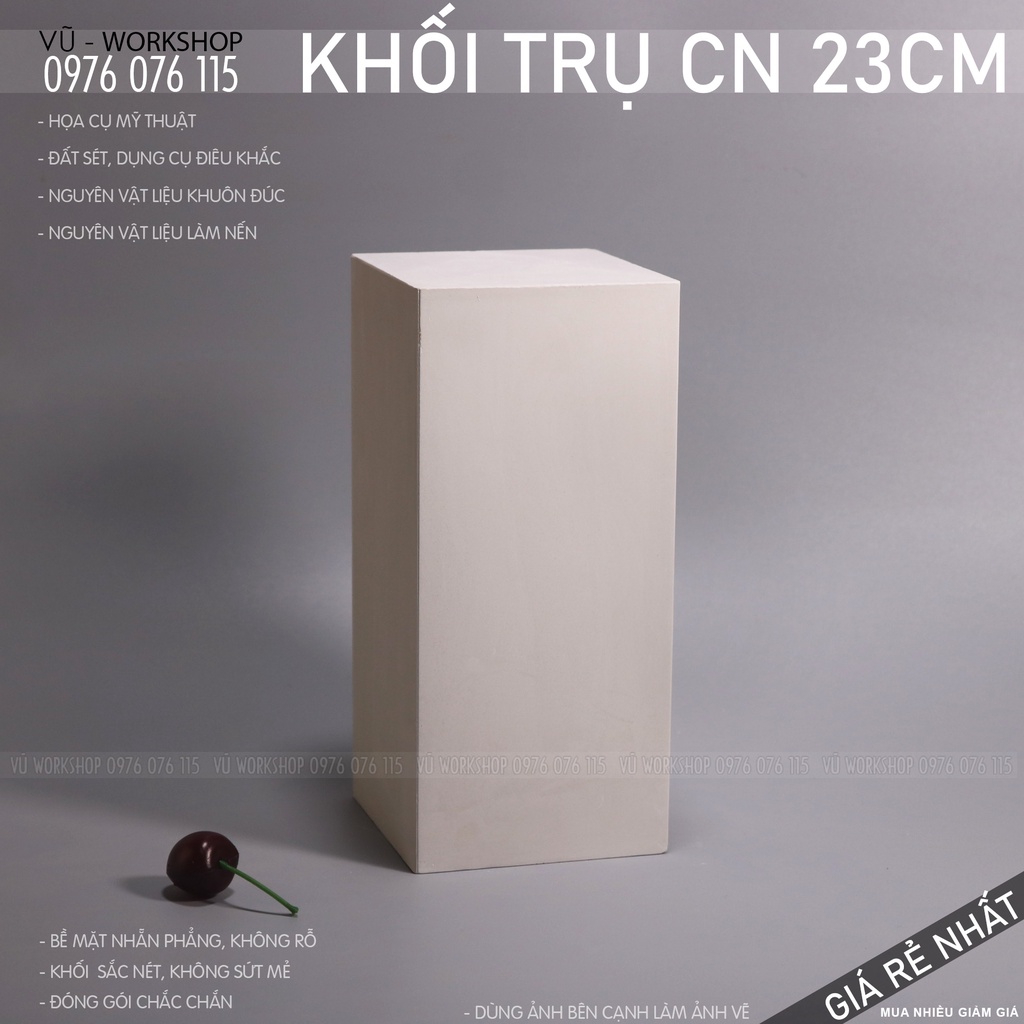 Tượng Thạch Cao Khối Trụ Chữ Nhật - Tượng Thạch Cao Học Vẽ Ôn Luyện Thi Mỹ Thuật Kiến Trúc Khối V-H