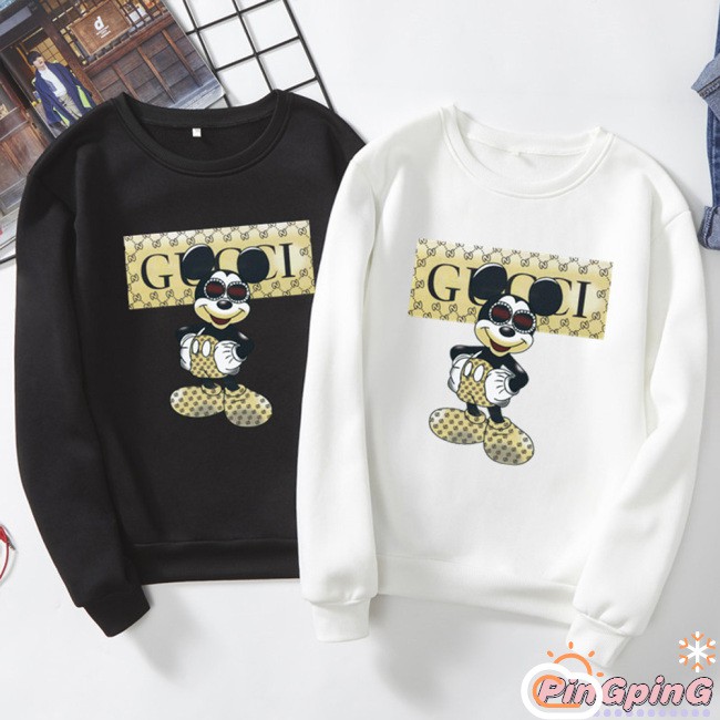 Áo Nỉ Dài Tay Họa Tiết Hoạt Hình Đáng Yêu Cho Cặp Đôi | BigBuy360 - bigbuy360.vn