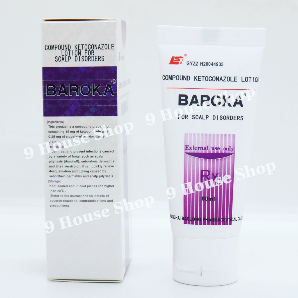 01 Tuýp Dầu gội BAROKA Hỗ Trợ Giảm Gàu Ngứa Da Đầu 50ml