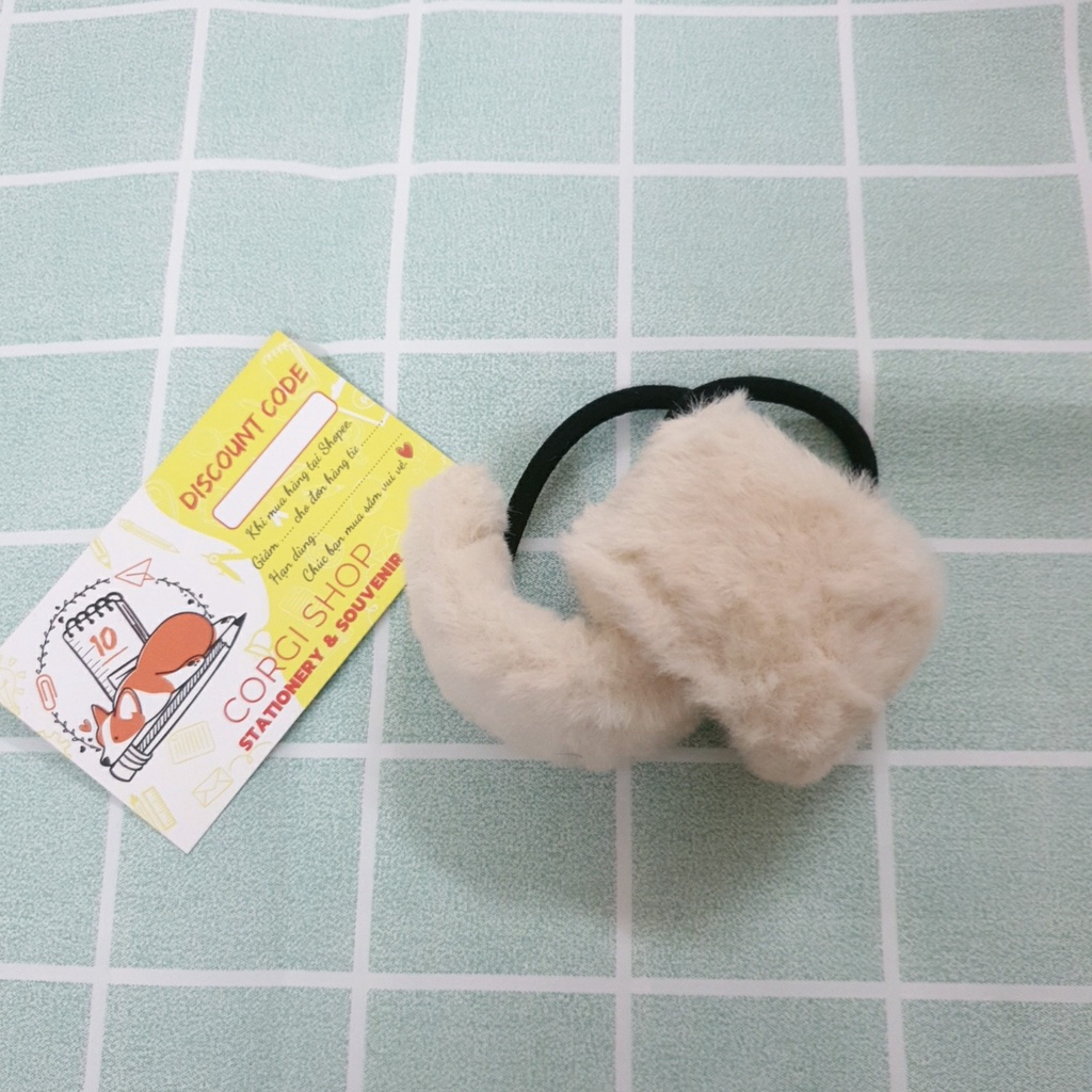 Dây cột tóc nữ lông nhiều màu dễ thương - Chun buộc tóc bảng lông phong cách Hàn Quốc