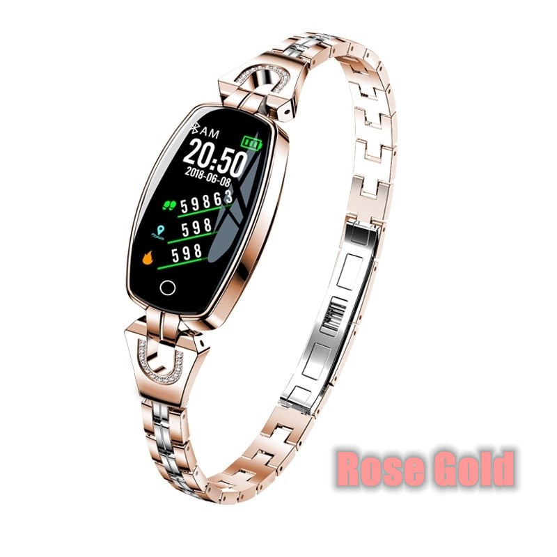 Đồng hồ đeo tay thông minh nữ H8 theo dõi thể dục chống thấm nước IP67 dành cho iOS/ Android