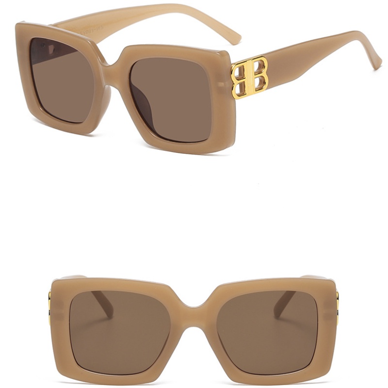 Kính Mát Gọng Vuông Lớn Chống Tia UV Phong Cách Retro Mới