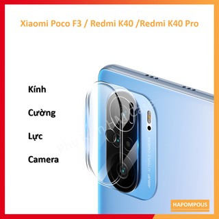 Kính Cường Lực Camera Xiaomi Poco F3 / F3 Pro, Redmi K40 / K40 Pro, Cạnh Vát 2.5D