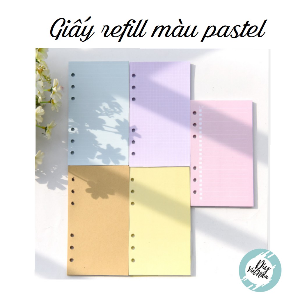 GIẤY REFILL MÀU PASTEL A5, A6