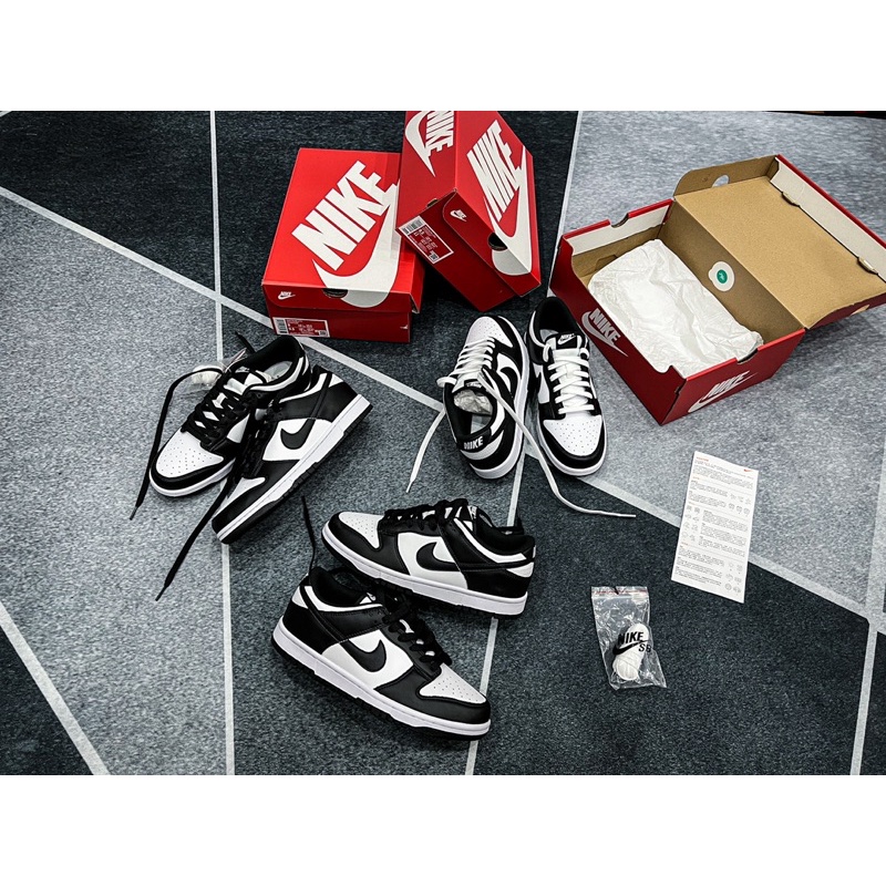 Giày thể thao cổ thấp Dunk Black White phiên bản cao cấp
