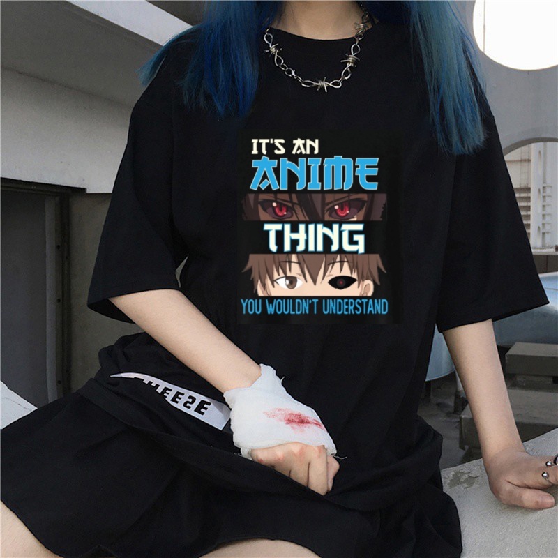 Áo phông unisex form rộng tay lỡ Anime Manga Otaku phong cách manga cực chất
