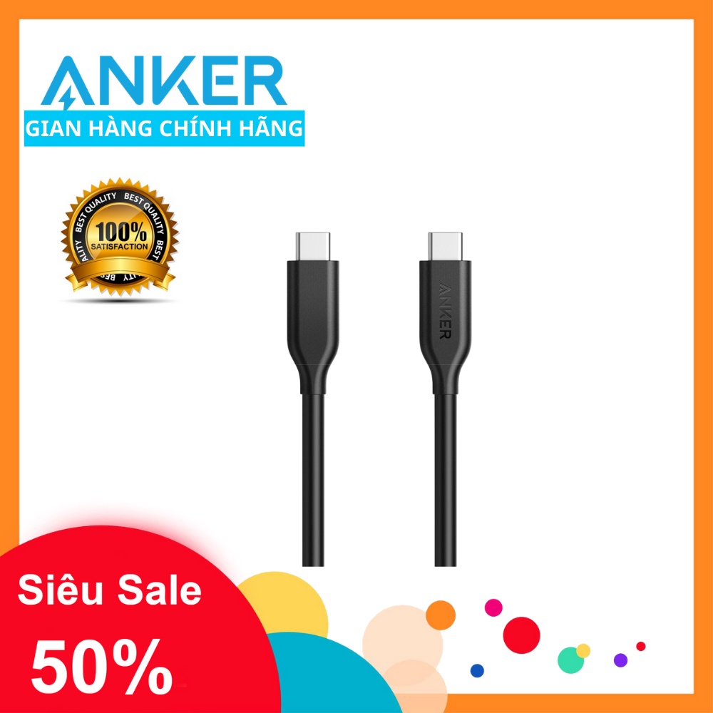 Bộ sạc cáp Anker PowerPort Speaed 1 USB-C, 30w - A2014 kèm cáp C to C