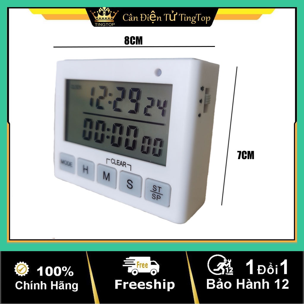 Đồng hồ báo giờ ,báo thức, hẹn giờ đếm ngược LCD siêu sáng Cao cấp