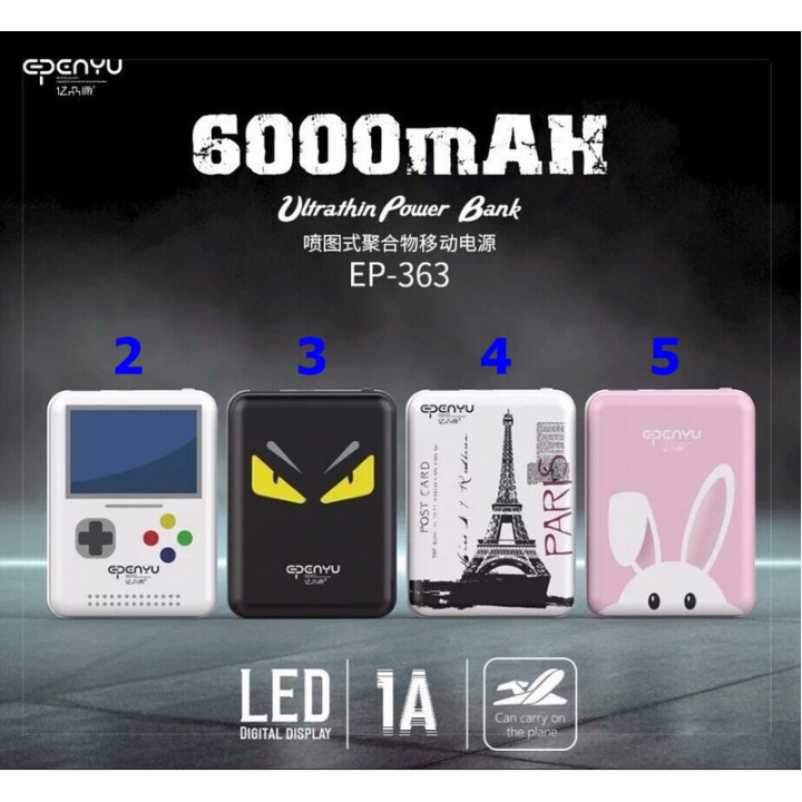 Pin Sạc dự phòng Epenyu EP363 6.000 mAh