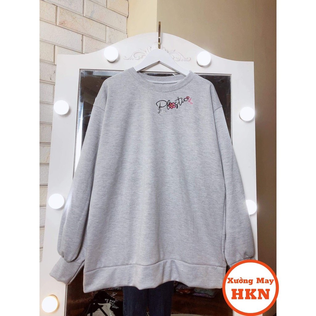 Áo Nam Nữ Plactic Hoa Anh Đào Chất Nỉ Form Unisex Mã 553 Xưởng May HKN