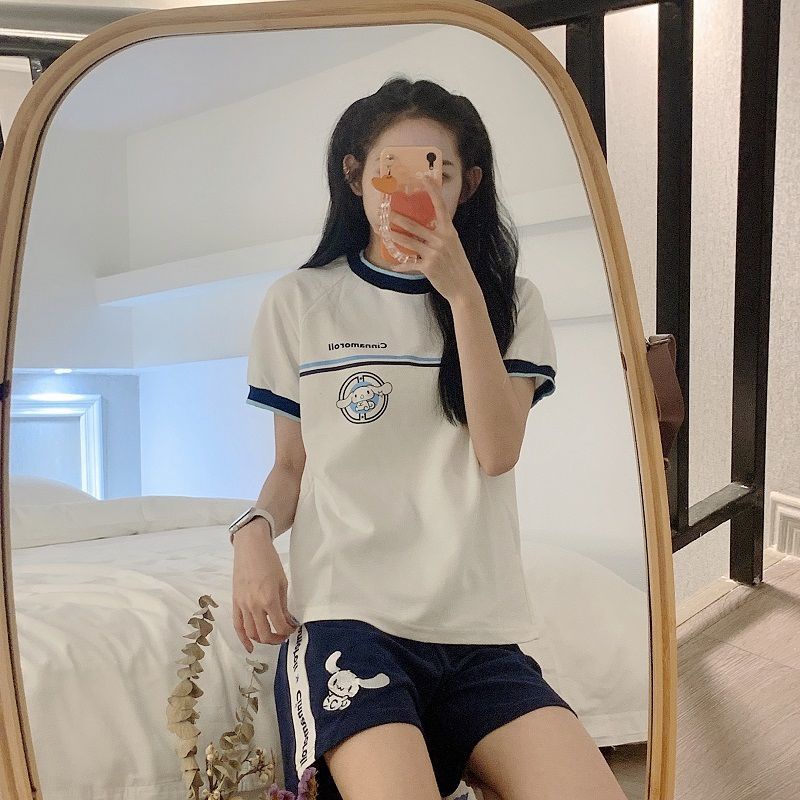 Cinnamoroll sanrio summer sports exercise suit Yugui dog JK uniform student soft sister short-sleeved shorts class uniform school uniform cute girl