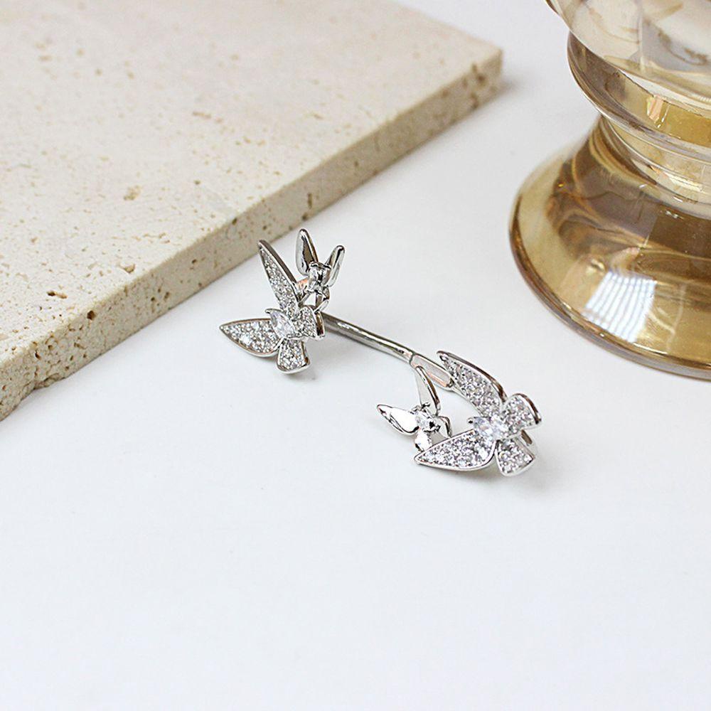 VANES1 Khuyên Tai Dạng Kẹp Đơn Giản Thanh Lịch Hợp Thời Trang Cho Nữ