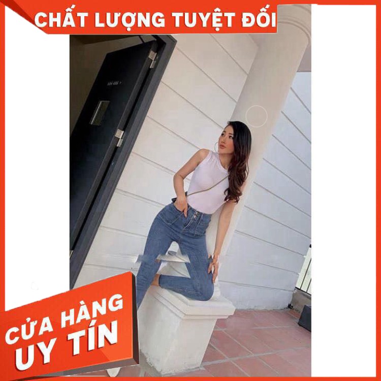 Quần JEAN Nữ 🎁Quần bò cạp cao form Skinny 2 túi trước SIÊU HOT🎁 - Hàng nhập khẩu