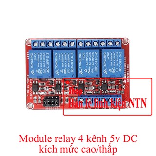 Module relay 4 kênh 5v DC kích mức cao/thấp
