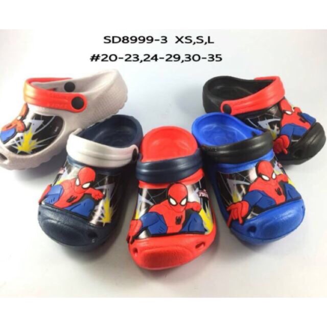 Giày sục nhựa siêu nhân Spiderman Thái Lan (Màu đỏ)