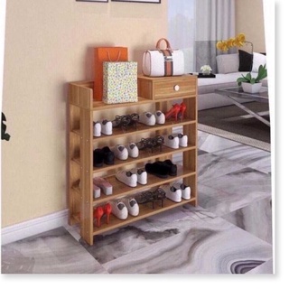 💥FREESHIP💥KỆ ĐỰNG GIÀY DÉP GỖ 5 TẦNG CÓ NGĂN ĐỂ ĐỒ TIỆN ÍCH( CHẤT LƯỢNG CAO ) Shop gia dụng 4.0