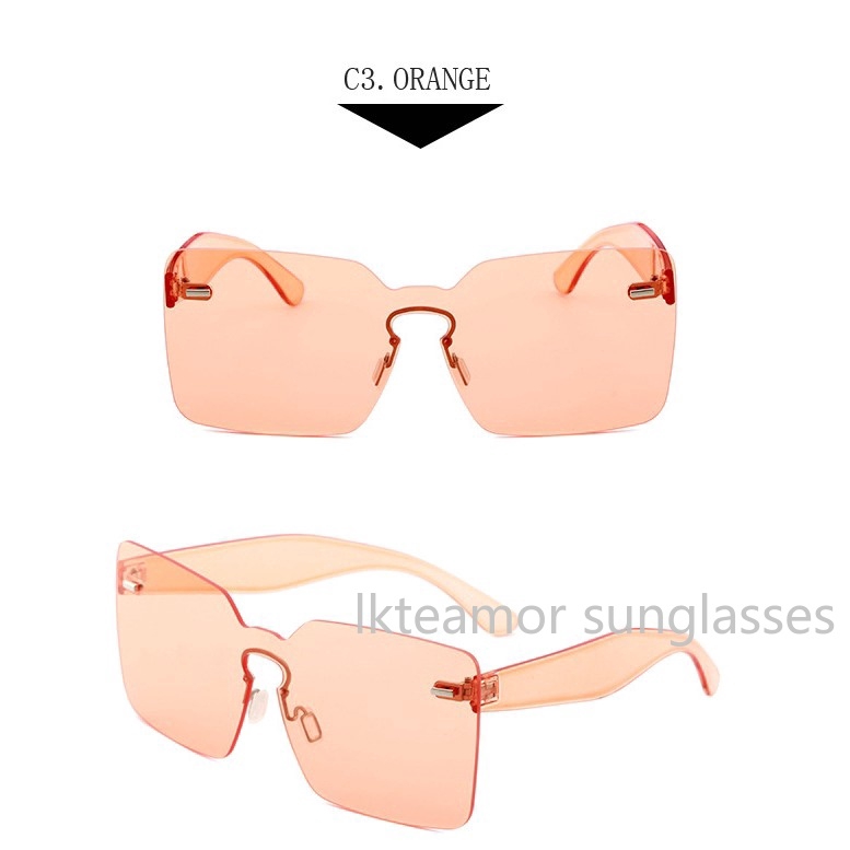 Kính mát gọng vuông màu kẹo ngọt thời trang cho nam và nữ