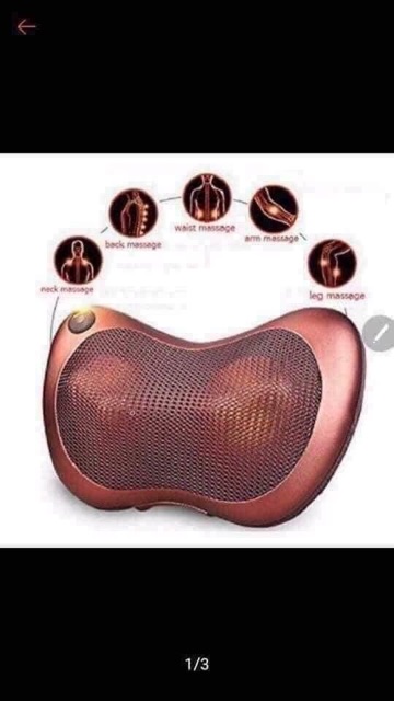 GỐI MÁT XA 6 BI- 8 BI THẾ HỆ MỚI( gối massage dùng được trong ô tô)