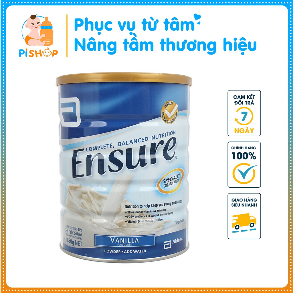 Sữa Ensure Úc vị vani 850g - DINH DƯỠNG CHO NGƯỜI LỚN | BigBuy360 - bigbuy360.vn