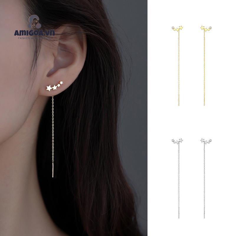 ✨✨Bông Tai Dáng Dài Đính Ngôi Sao Tua Rua Thời Trang Cho Nữ