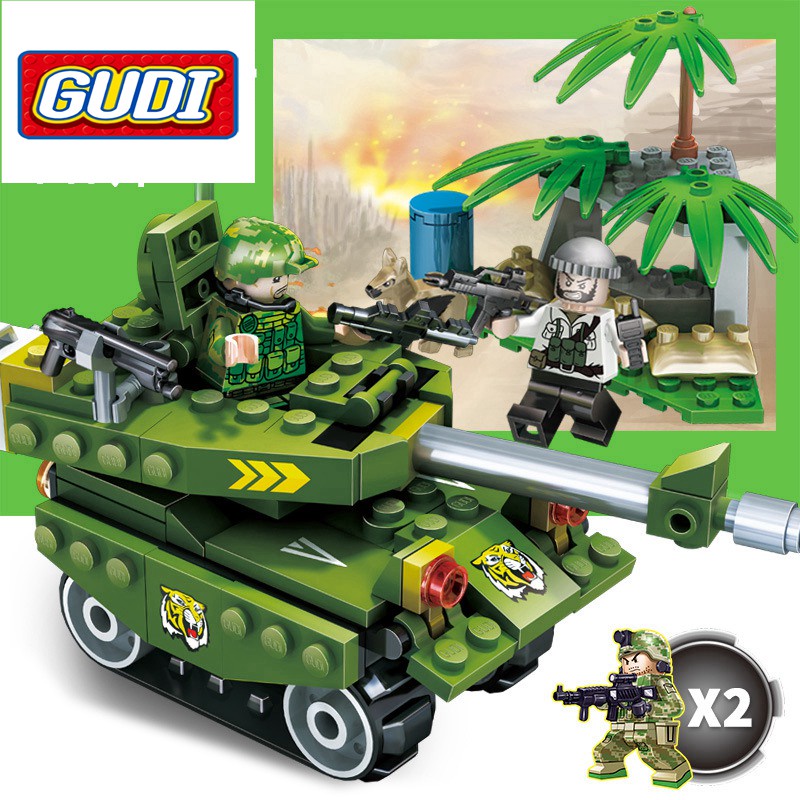 Bộ Đồ Chơi Lắp Ghép Hình Lính Quân Đội 141 Mảnh Cho Bé