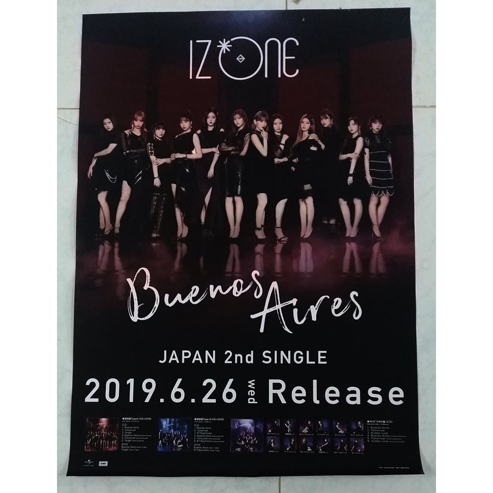 Poster chính hãng từ Album Nhật Bản IZ * ONE-Buenos Aires với
