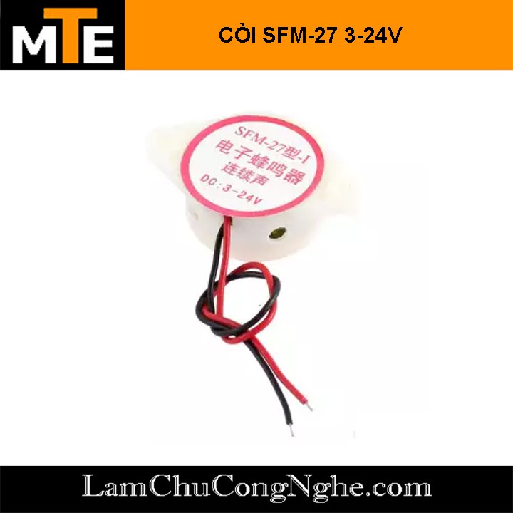 Còi báo âm thanh SFM-27 (điện áp 3-24VDC)