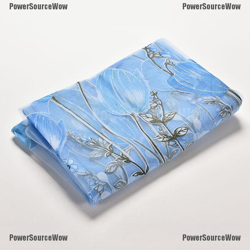 Rèm Cửa Vải Tuyn Hình Hoa Tulip Chất Liệu Polyester Kích Thước 100x200cm