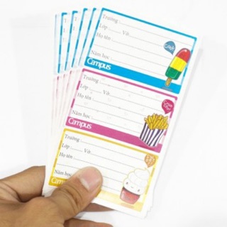 Nhãn vở Campus Food NT-18 - bịch 18 cái