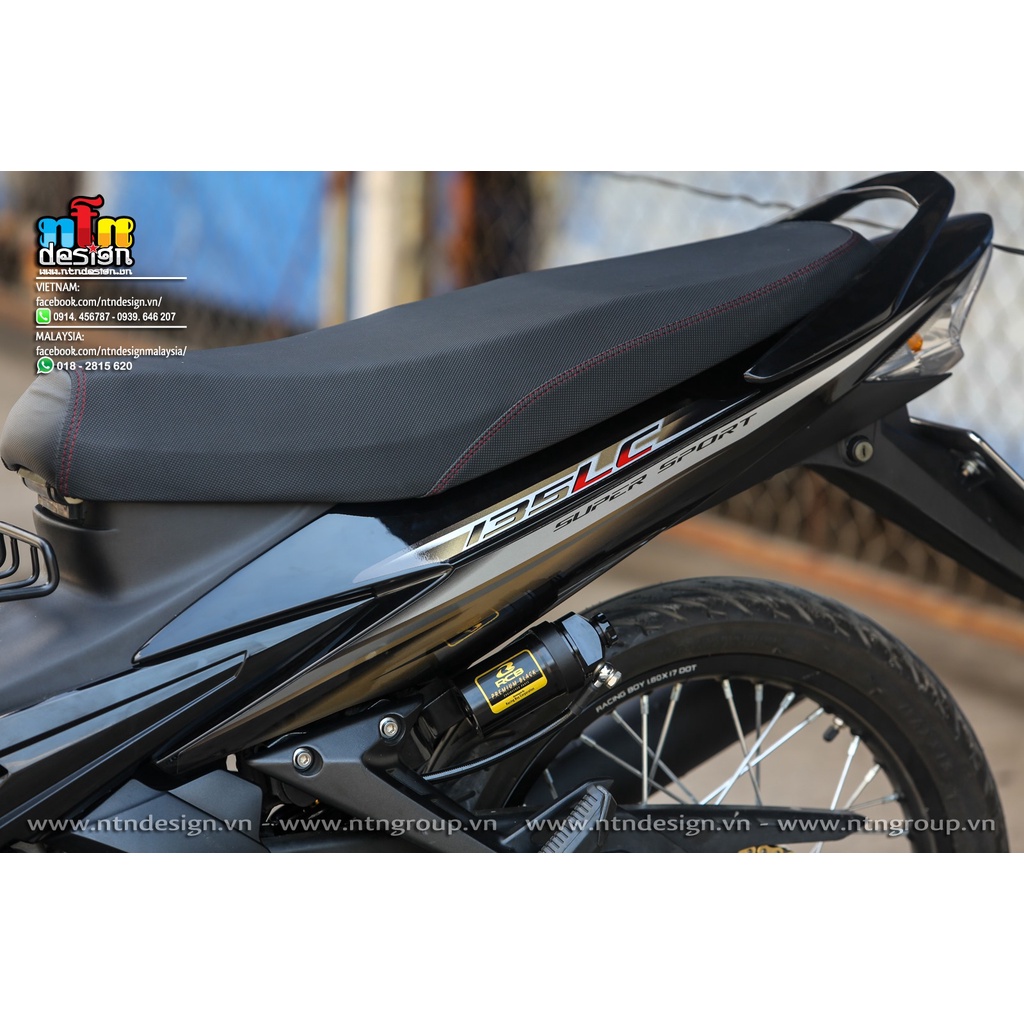 Tem Rời Dán Xe Exciter 2009 Mẫu LC 135 Đen Vàng Đồng Cực Đẹp, Hàng 3 Lớp Chất Lượng Cao