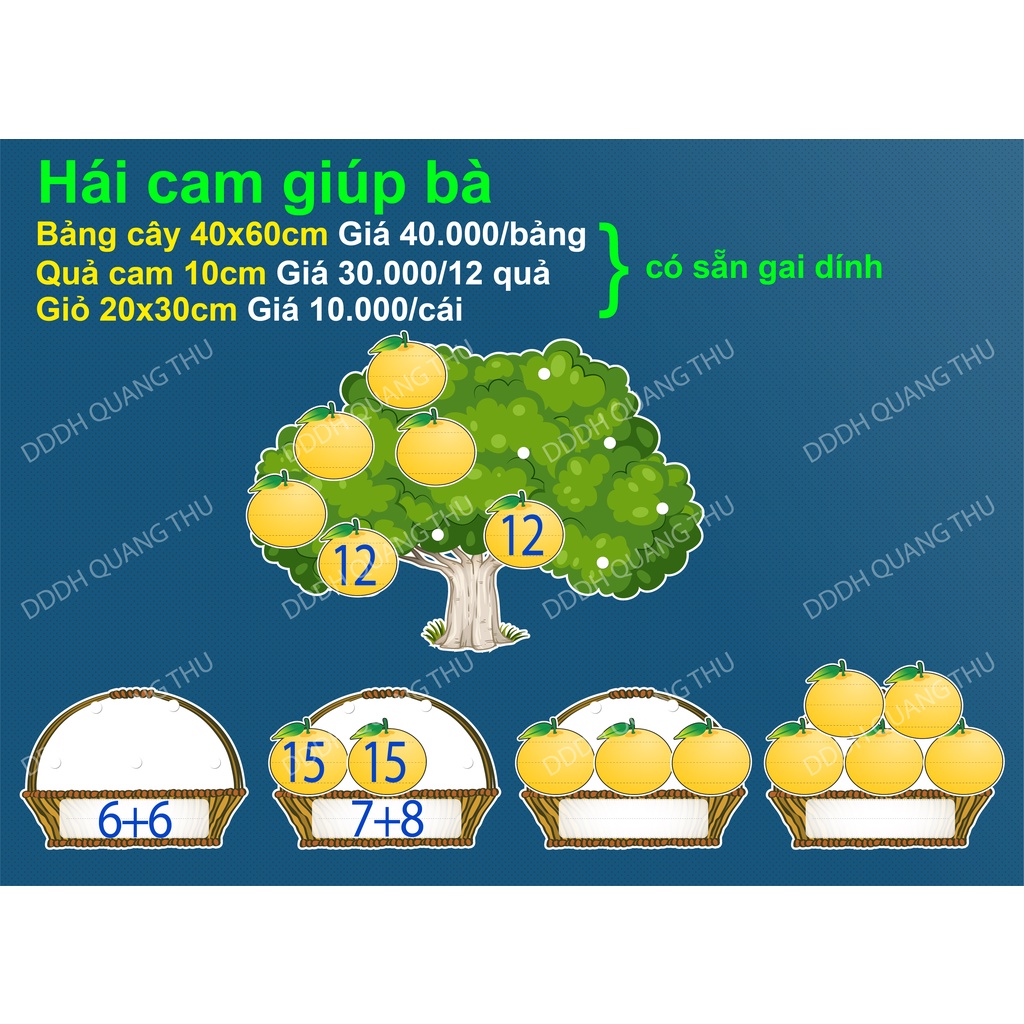 Hái cam giúp bà