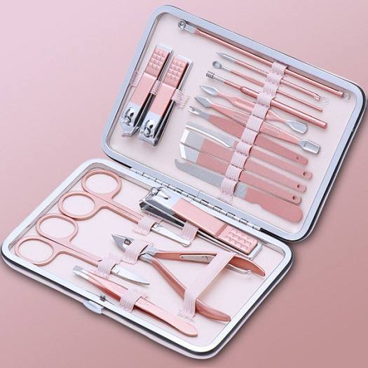 Bộ Bấm Móng Tay 18 Món Đa Năng Bằng Thép Không Gỉ
