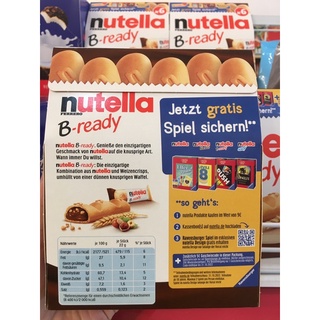 Nutella B-Ready Bánh quy nhân socola hạt phỉ hộp 132gr (6 bánh)