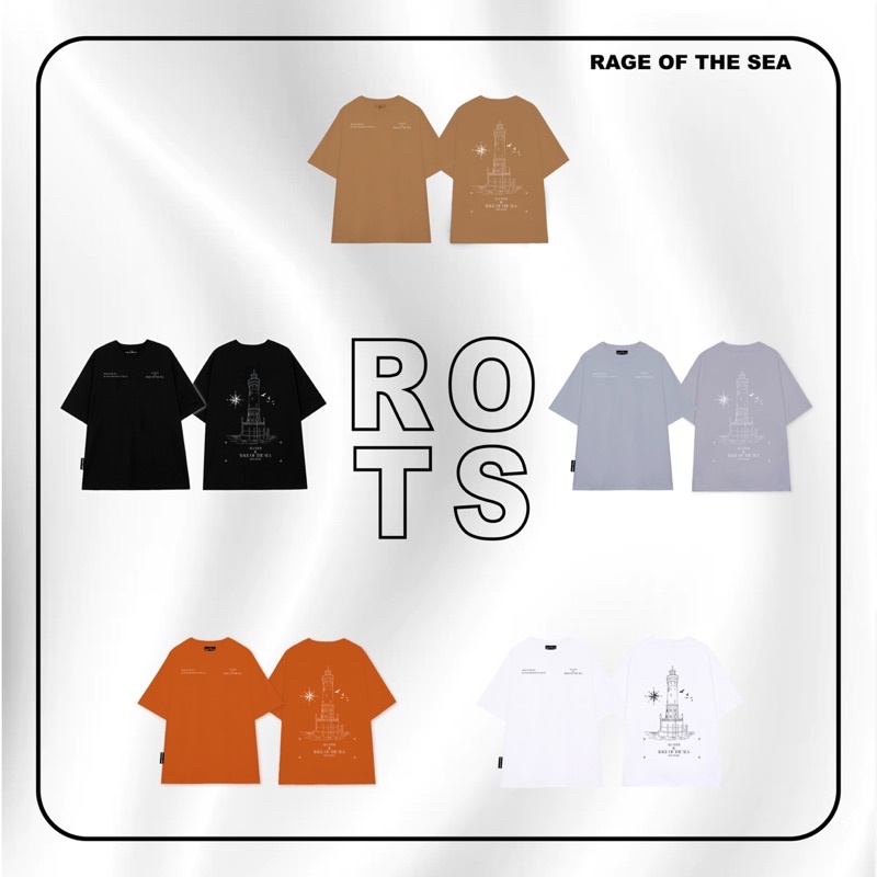 ÁO THUN (T-SHIRT) UNISEX OVERSIZE RAGE OF THE SEA(ROTS STUDIO) “LIGHTHOUSE”