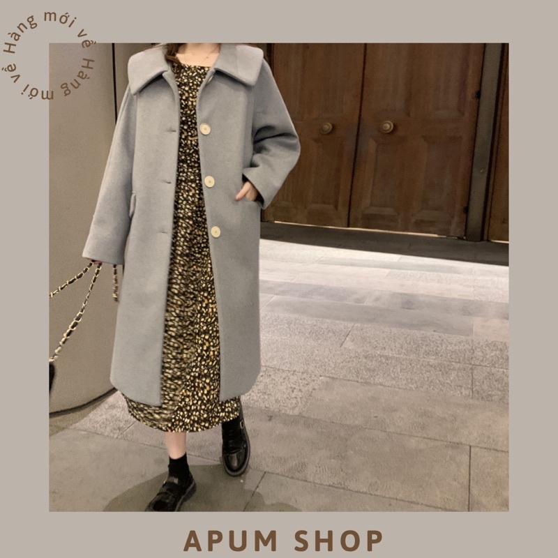 Áo dạ dáng dài, áo khoác dạ dày form Hàn Quốc