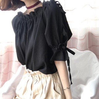 áo trể vai tay nơ 33