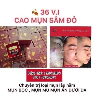 Cao mụn sâm đỏ