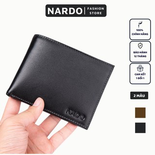 Ví nam da bò Nepal bóp nam thời trang cao cấp da bò thật đựng tiền thương hiệu NARDO - BH 12 tháng