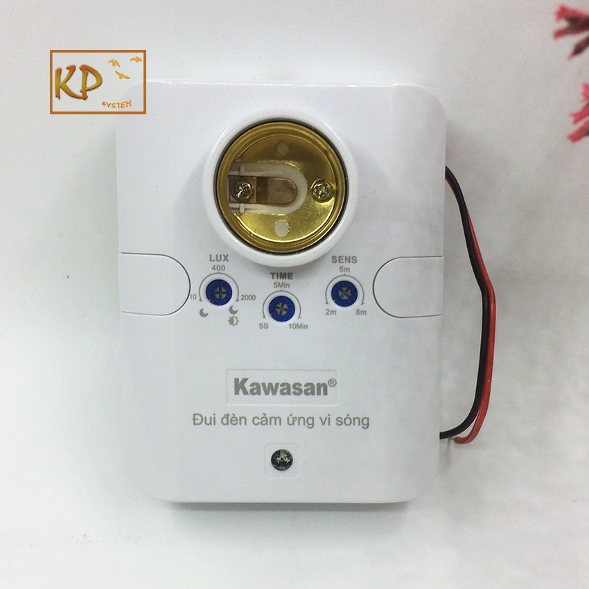 Đui đèn cảm ứng vi sóng, cảm ứng chuyển động đèn tự bật tắt khi có người chuyển động Kawasan RS686C