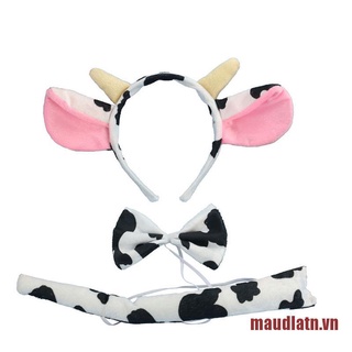 Bộ băng đô cài tóc họa tiết bò sữa xinh xắn