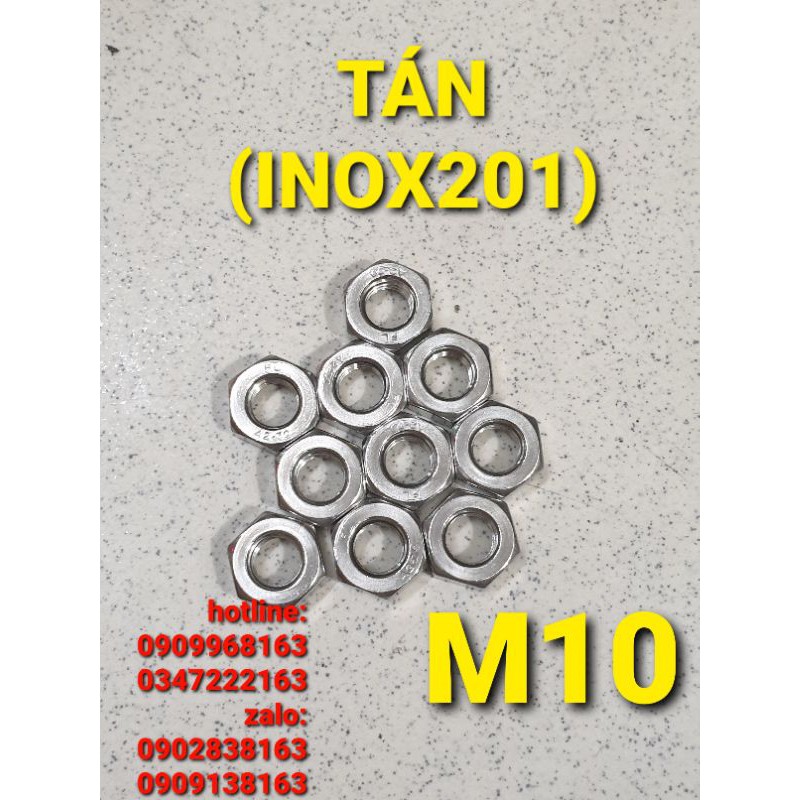 Tán-Đai ốc (inox 201) M4-M18